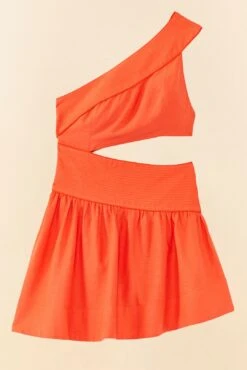 Farm Rio Orange One Shoulder Mini Dress -Farm Rio Dress Shop 306896 06