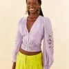 Farm Rio Lilac Lace Blouse -Farm Rio Dress Shop 306897 01