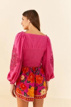 Farm Rio Pink Lace Blouse -Farm Rio Dress Shop 306900 04