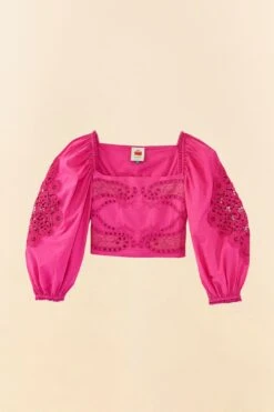 Farm Rio Pink Lace Blouse -Farm Rio Dress Shop 306900 06