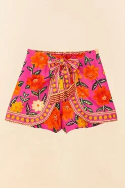 Farm Rio Pink Flower Tapestry Shorts 11 Farm Rio Pink Flower Tapestry Shorts -Farm Rio Dress Shop 306990 06