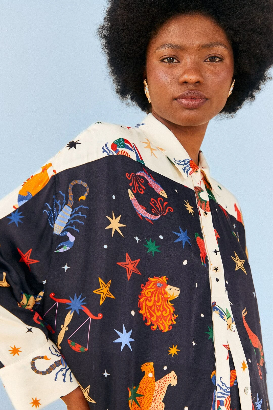 Farm Rio Zodiac Lenzing™ Ecovero™ Viscose Shirtdress 5 Farm Rio Zodiac Lenzing™ Ecovero™ Viscose Shirtdress - Image 3