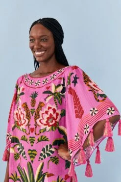 Farm Rio Pink Leopard Forest Cover Up -Farm Rio Dress Shop 307082 04