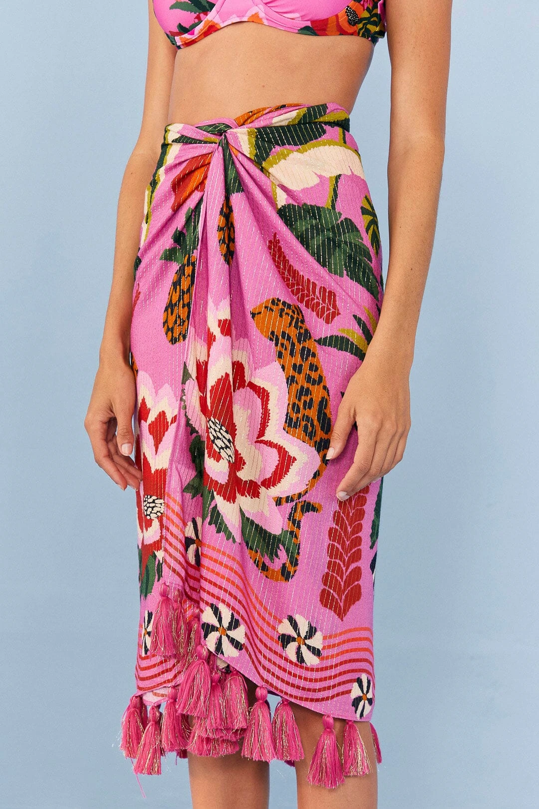 Farm Rio Pink Leopard Forest Sarong 5 Farm Rio Pink Leopard Forest Sarong - Image 3