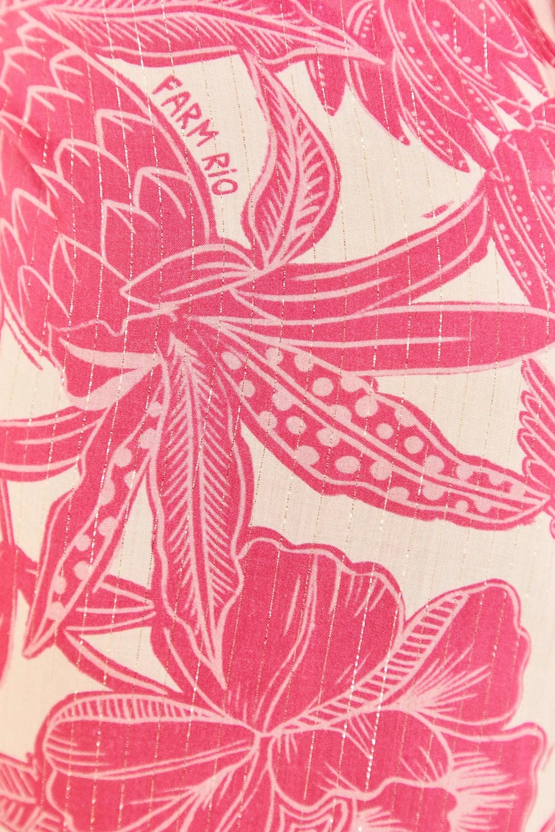 Farm Rio Pink Tropical Woodcut Sarong 7 Farm Rio Pink Tropical Woodcut Sarong - Image 5