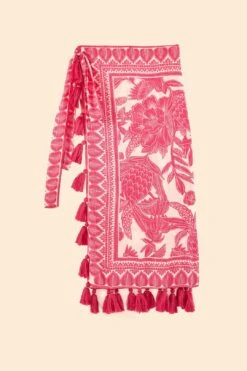 Farm Rio Pink Tropical Woodcut Sarong 13 Farm Rio Pink Tropical Woodcut Sarong -Farm Rio Dress Shop 307090 07