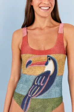 Farm Rio Wonderful Toucans One Piece Swimsuit 11 Farm Rio Wonderful Toucans One Piece Swimsuit -Farm Rio Dress Shop 307119 04