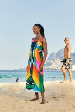 Farm Rio Macaw Stripes Cover Up -Farm Rio Dress Shop 307130 03