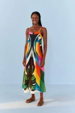 Farm Rio Macaw Stripes Cover Up -Farm Rio Dress Shop 307130 04