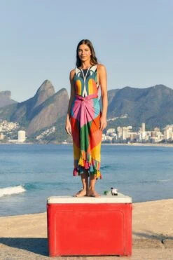 Farm Rio Macaw Stripes Sarong