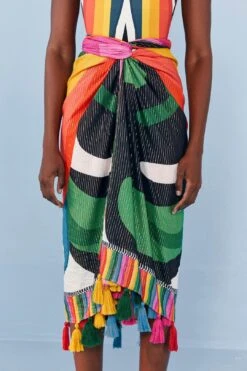 Farm Rio Macaw Stripes Sarong 12 Farm Rio Macaw Stripes Sarong -Farm Rio Dress Shop 307131 03