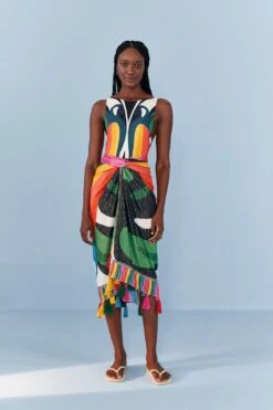Farm Rio Macaw Stripes Sarong 13 Farm Rio Macaw Stripes Sarong -Farm Rio Dress Shop 307131 04