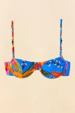 Farm Rio Blue Macaw Party Underwire Bikini Top -Farm Rio Dress Shop 307134 06