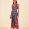 Farm Rio Blue Tropical Tapestry Sarong -Farm Rio Dress Shop 307139 02