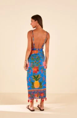 Farm Rio Blue Tropical Tapestry Sarong -Farm Rio Dress Shop 307139 04