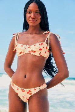 Farm Rio Pitanga Cherry Tie Strap Bikini Top -Farm Rio Dress Shop 307152 01