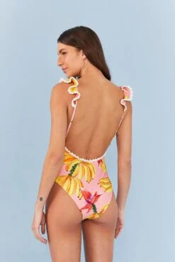 Farm Rio Pink Banana Taste One Piece Swimsuit -Farm Rio Dress Shop 307162 05