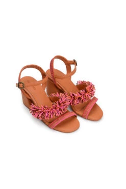 Farm Rio PINK SHINY HEELED SANDAL