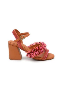 Farm Rio PINK SHINY HEELED SANDAL -Farm Rio Dress Shop 307579 03