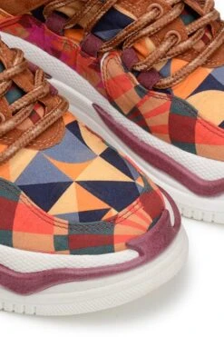 Farm Rio Graphic Scarves Platform Sneaker -Farm Rio Dress Shop 307583 02