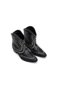Farm Rio BLACK MYSTIC SCARF WESTERN BOOT