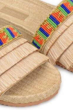 Farm Rio Caramel Beaded Fringe Sandal -Farm Rio Dress Shop 307604 02