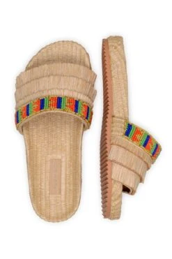 Farm Rio Caramel Beaded Fringe Sandal -Farm Rio Dress Shop 307604 04