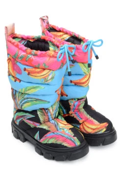 Farm Rio BLACK CHEVRON FOREST PUFFY TALL BOOT