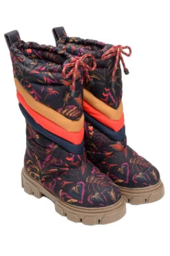 Farm Rio BROWN SUNSET FOREST PUFFY TALL BOOT