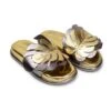 Farm Rio Golden Monstera Anatomic Slide Sandal -Farm Rio Dress Shop 307678 01