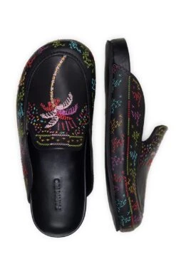 Farm Rio Black Coconut Tree Flat Clog -Farm Rio Dress Shop 307688 04