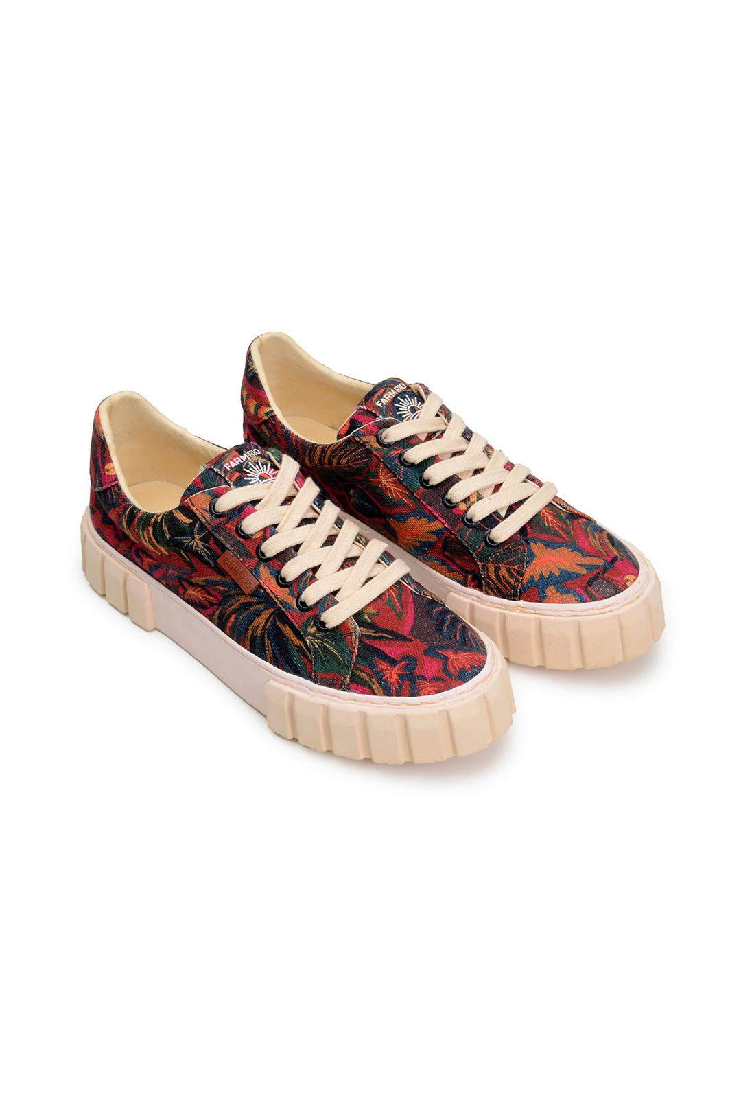 Farm Rio BROWN SUNSET FOREST FLATFORM SNEAKER 3 Farm Rio BROWN SUNSET FOREST FLATFORM SNEAKER