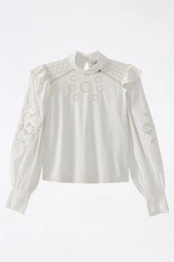 Farm Rio Off-White Romantic Blouse -Farm Rio Dress Shop 308187 06