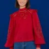 Farm Rio Red Romantic Blouse -Farm Rio Dress Shop 308188 01