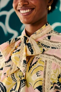 Farm Rio Sand Vintage Forest Blouse -Farm Rio Dress Shop 308206 03