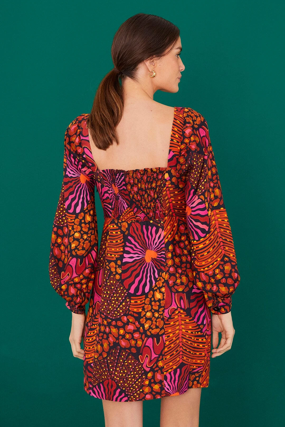 Farm Rio Leopard Hearts Mini Dress 5 Farm Rio Leopard Hearts Mini Dress - Image 3