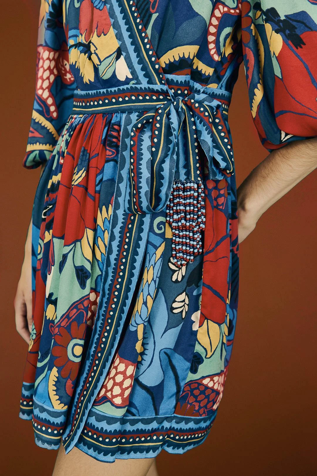 Farm Rio Blue Vintage Forest Lenzing™ Ecovero™ Viscose Mini Dress 5 Farm Rio Blue Vintage Forest Lenzing™ Ecovero™ Viscose Mini Dress - Image 3