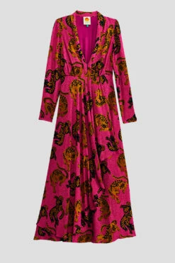 Farm Rio Pink Wild Leopards Maxi Dress -Farm Rio Dress Shop 308345 06