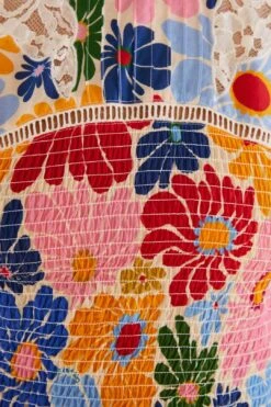 Farm Rio Sand Sunny Daisies Blouse -Farm Rio Dress Shop 309082 06