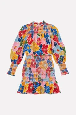 Farm Rio Sand Sunny Daisies Mini Dress -Farm Rio Dress Shop 309084 06