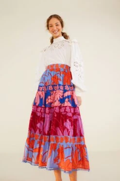 Farm Rio Mixed Living Nature Skirt -Farm Rio Dress Shop 309090 04