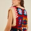 Farm Rio Multicolor Patchwork Crochet Vest -Farm Rio Dress Shop 309108 01