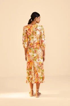 Farm Rio Sand Leopard Forest Midi Dress -Farm Rio Dress Shop 309150 04