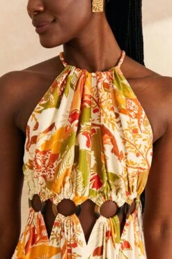 Farm Rio Sand Leopard Forest Maxi Dress 10 Farm Rio Sand Leopard Forest Maxi Dress -Farm Rio Dress Shop 309151 03