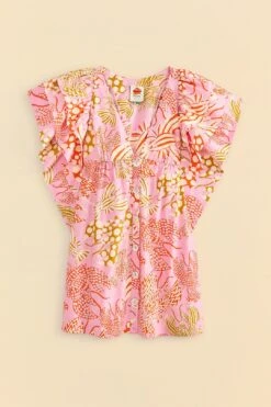 Farm Rio Pink Mixed Lobsters Organic Cotton Mini Dress -Farm Rio Dress Shop 309152 06