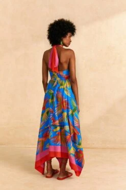 Farm Rio Blue Painted Birds Maxi Dress 10 Farm Rio Blue Painted Birds Maxi Dress -Farm Rio Dress Shop 309153 04