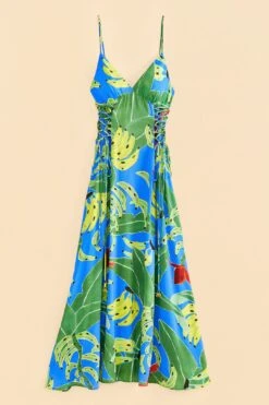 Farm Rio Blue Banana Leaves Sleeveless Maxi Dress 13 Farm Rio Blue Banana Leaves Sleeveless Maxi Dress -Farm Rio Dress Shop 309156 06
