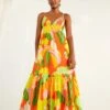 Farm Rio Red Neon Floral Maxi Dress 2 Farm Rio Red Neon Floral Maxi Dress -Farm Rio Dress Shop 309157 01