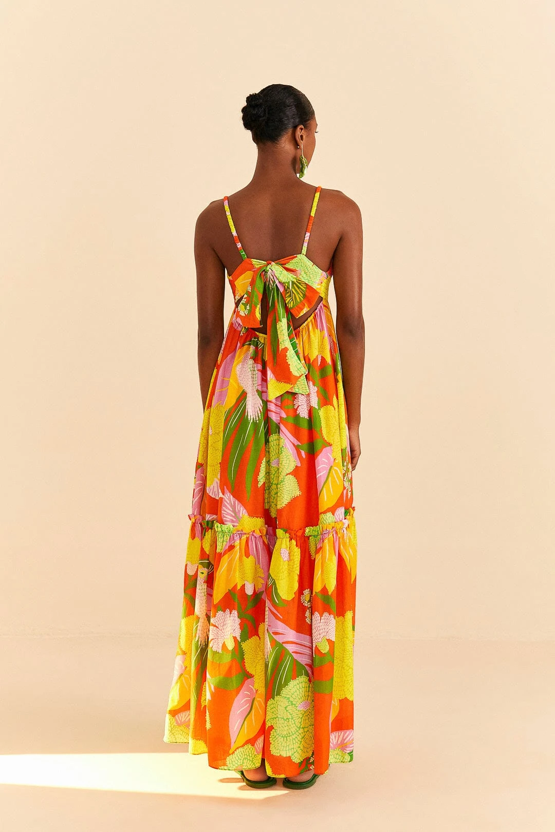 Farm Rio Red Neon Floral Maxi Dress 4 Farm Rio Red Neon Floral Maxi Dress - Image 2