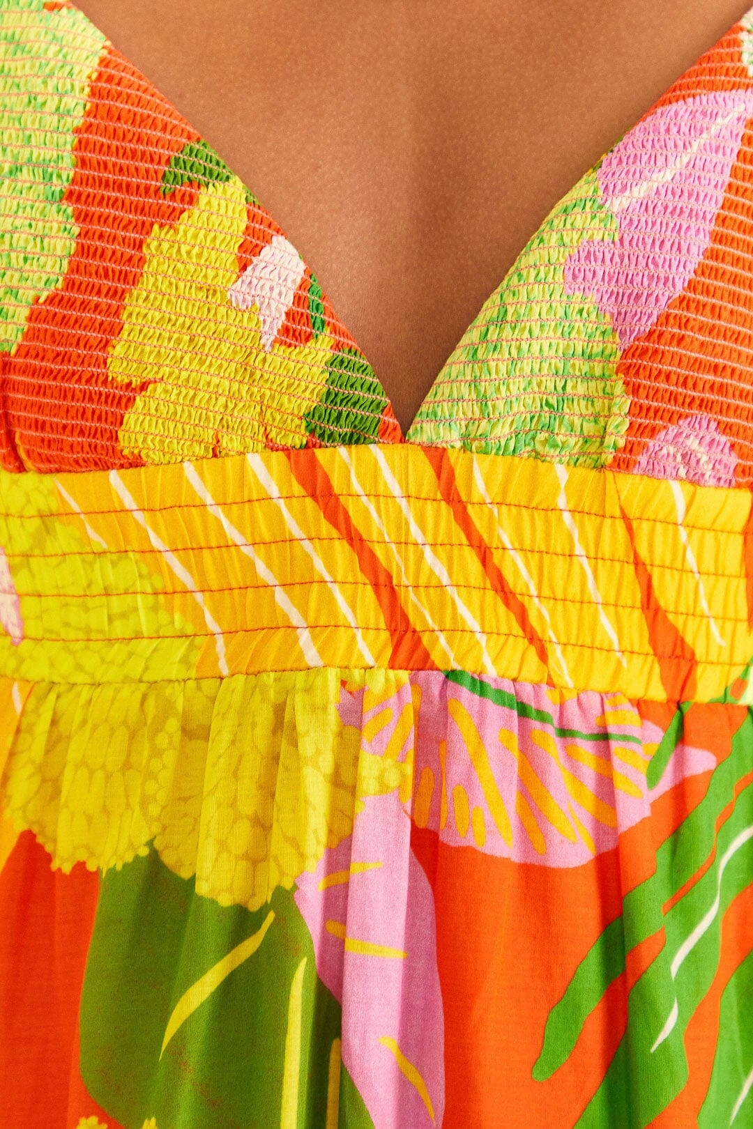 Farm Rio Red Neon Floral Maxi Dress 8 Farm Rio Red Neon Floral Maxi Dress - Image 6